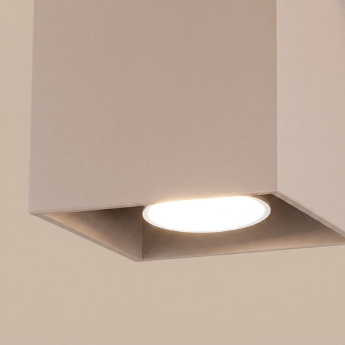 Sollux Lighting Plafondlamp QUAD 1 taupe - 10x10x10cm