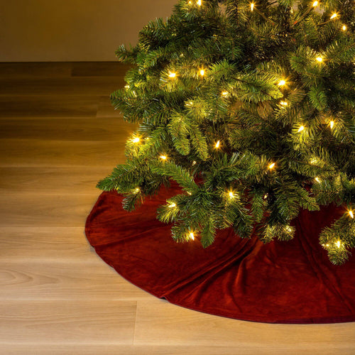 LUMI - kerstboomrok Ø120 cm - velvet - Biking Red - rood - vtwonen shop