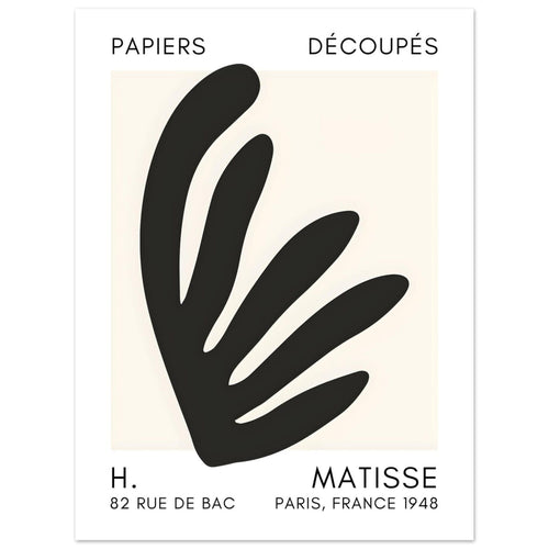 Artfulprints  Matisse – Aquatic impression black   poster 30x40 cm