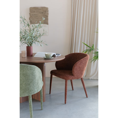 Housecraft Living Tamsin Eetkamerstoelen Gestoffeerd Oranje - Set van 2 - vtwonen shop