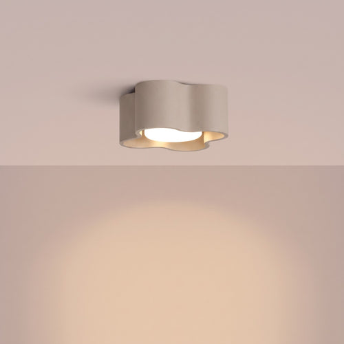 Sollux Lighting Plafondlamp OVIO 1 taupe Gx53 - 12x12x6cm