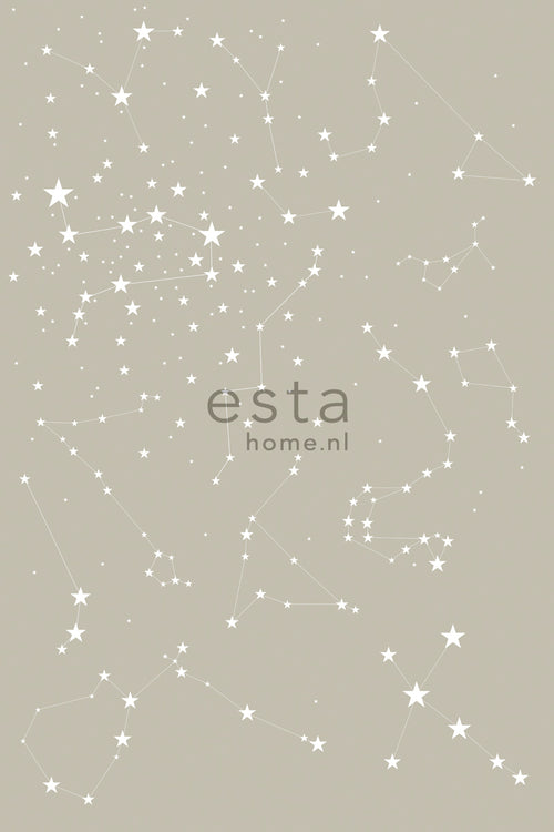 ESTAhome fotobehang starry night taupe - 200 x 279 cm - 158705