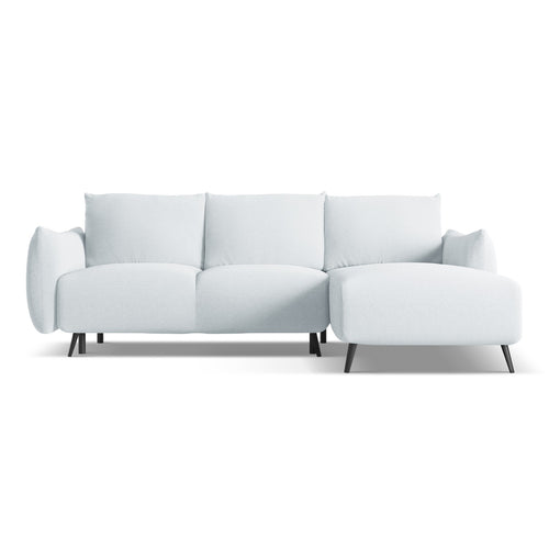 LaMiaSofa hoekbank rechts Genova - chenille stof - lichtblauw - 242x162x86