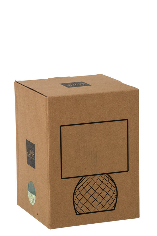 J-Line tafellamp - glas - lichtgroen - LED lichtjes