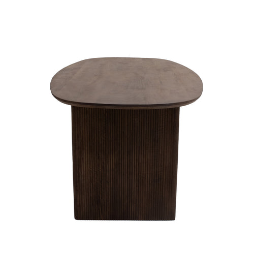 Giga Meubel Eettafel Aya - Donkerbruin Mangohout - 180x90x76cm - vtwonen shop