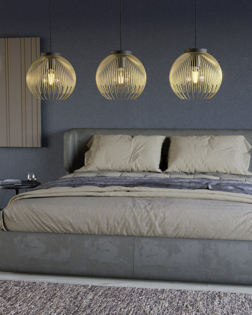 EGLO hanglamp Venezuela - e27 - 93,5 cm - goud/zwart
