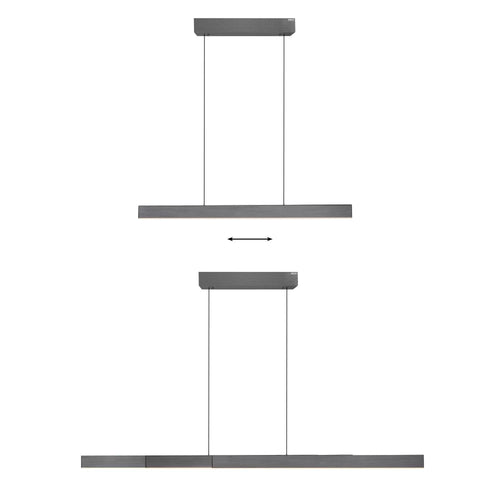 Neuhaus PURE hanglamp e-Lift - 3 lichts - 200  x 240   cm - antraciet - vtwonen shop