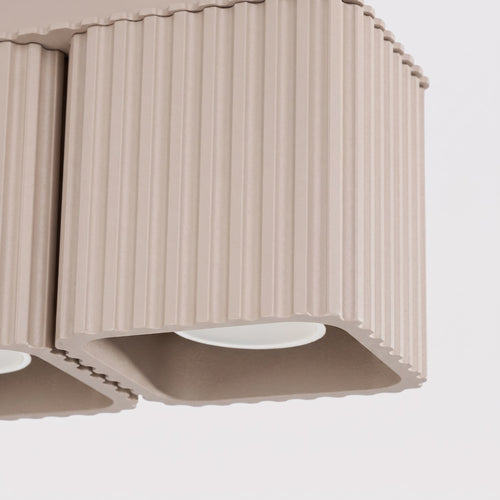 Sollux Lighting Plafondlamp RIFF 2 taupe GU10 - 20,5x10x12cm