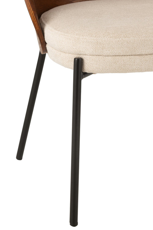 J-Line stoel Lone - multiplex/metaal - bruin/beige