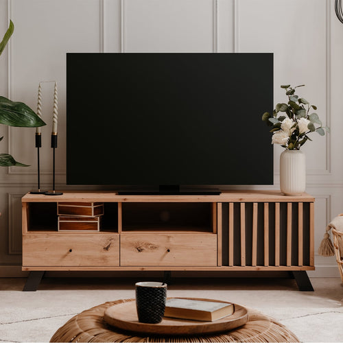Calicosy - LUBLIN TV-meubel - Licht hout - 40x138x44 cm