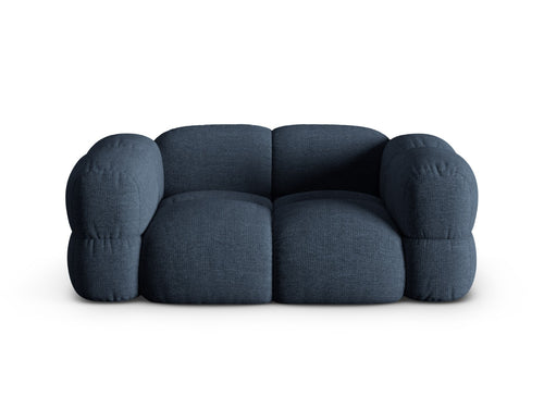 Cosmopolitan Design Bank Loretto 2-zits, structurele stof donkerblauw - 100x180x68cm