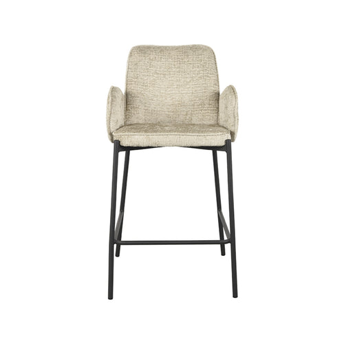 LABEL51 Barstoel Joni - Beige - Zithoogte 63cm - Set van 2