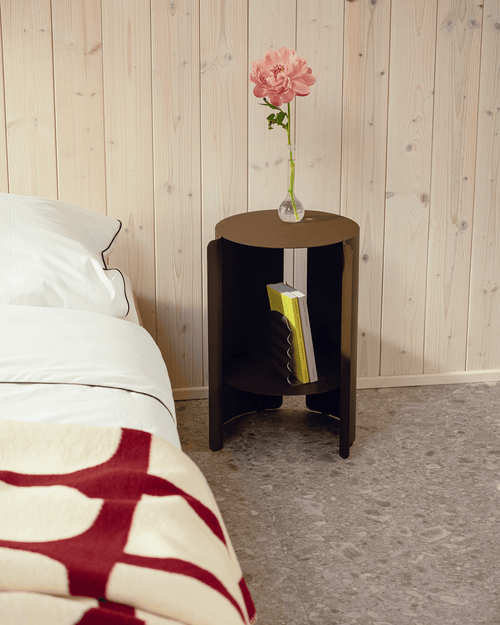 noo.ma Wa Side Table - gepoedercoat stalen bijzettafel, Cocoa Brown