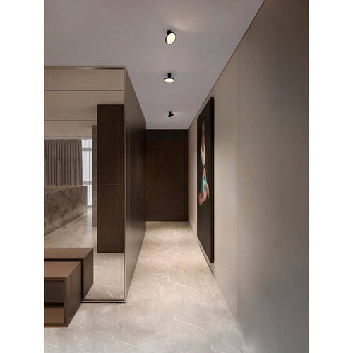 Nova Luce EKEI 20 cm geïntegreerde LED-plafondlamp, halfverzonken, zandkleurig zwart, LED 14W 1085lm 3000K