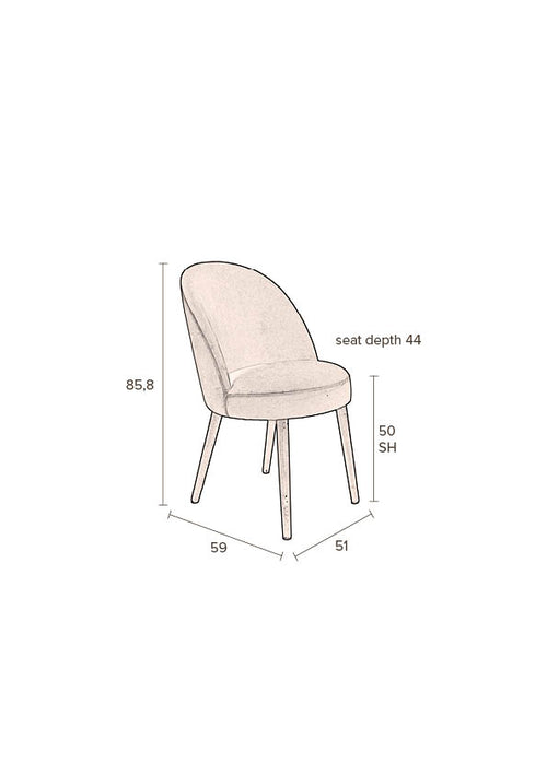 Dutchbone Barbara Eetkamerstoelen Grijs - Set van 2 - vtwonen shop