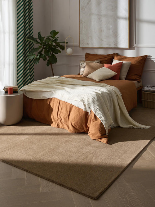 benuta wollen vloerkleed Vera - bruin - 200x300 cm