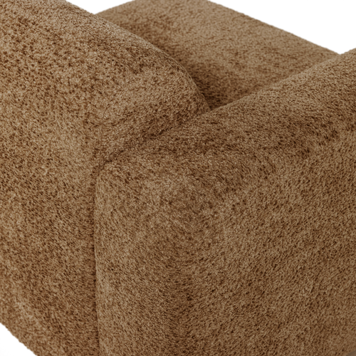 WOOOD 1-zits bank arm links Mojo Base - Wollig - Honinggeel - 74x105x97
