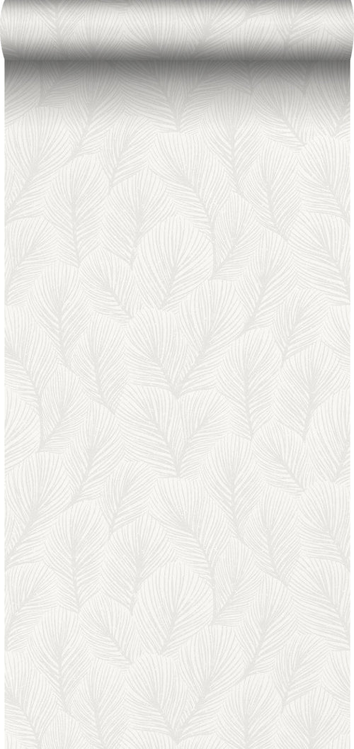 Borastapeter behang bladeren wit - 53 cm x 10.05 m - 661040 - vtwonen shop