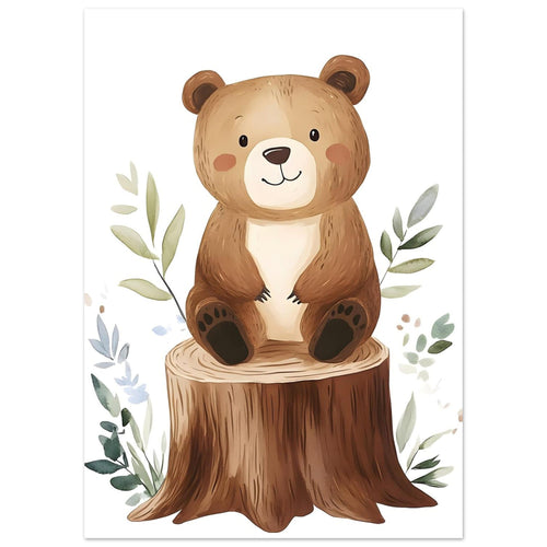Artfulprints  Beertje in het bos   poster 50x70 cm - vtwonen shop