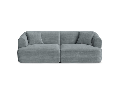 Cosmopolitan Design Modulaire bank Campi 3-zits, ribfluwelen donkergrijs - 90x220x70cm