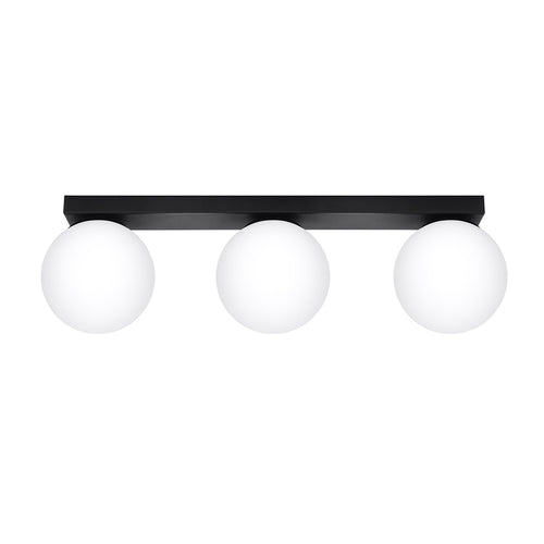 Sollux Lighting Plafondlamp YOLI 3 zwart - 50x12x14,5cm