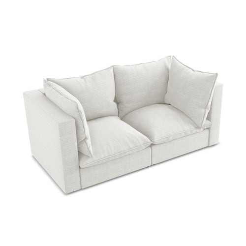 LaMiaSofa Tweezits modulaire bank Ravenna - bouclé - wit - 180x90x77