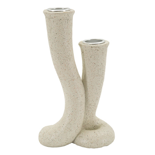 Mauro Ferretti kaarsenhouder - 10x6,5x17,5 cm - crème