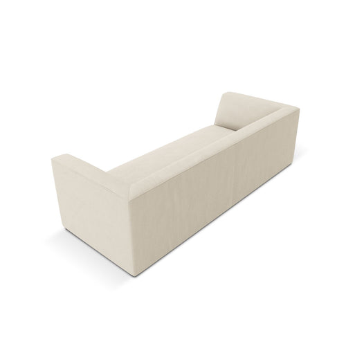 Cosmopolitan Design - Bank Siena 3-zits, ribfluwelen lichtbeige - 92x232x69cm