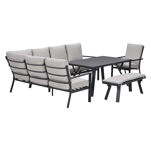 Garden Impressions Lounge dining set Senja 5-delig links - sandstone