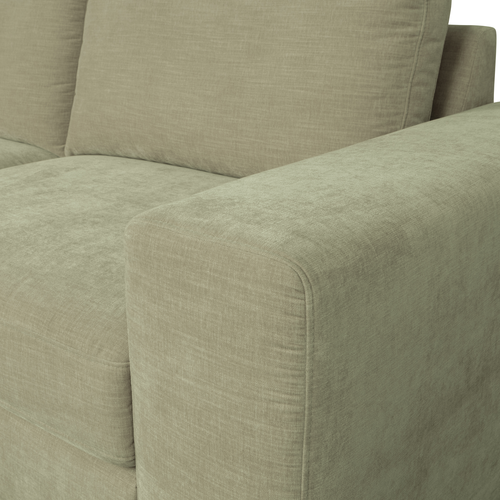 vtwonen 1-zits bank element met arm rechts Family - Polyester - Groen - 85x115x98