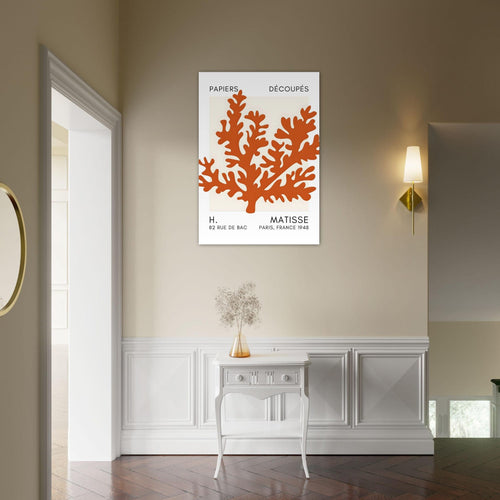 Artfulprints  Matisse – Aqua bloom orange   poster 50x70 cm - vtwonen shop