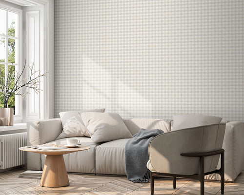 Sanders & Sanders behang ruitjes beige - 53 cm x 10 m - 641025