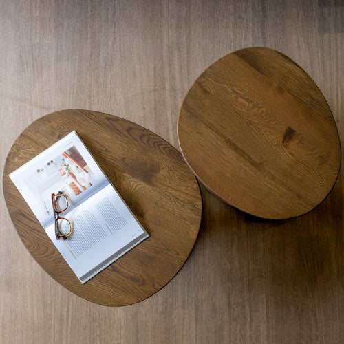 Spinder x Eva van de Ven - TONDA Salontafel - Massief Eikenhout - Walnoot