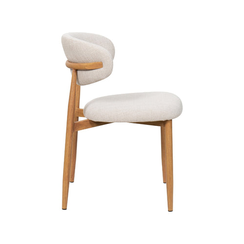 Giga Meubel Eetkamerstoel Alexia - Beige/Naturel - Set van 2 - vtwonen shop