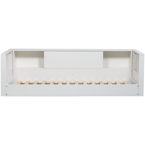 WOOOD bedbank Carter - Grenenhout - Wit - 90x200
