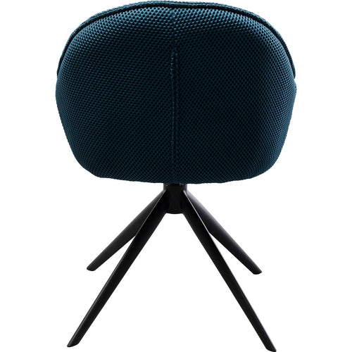 Kare Design Draaistoel met armleuningen Carlito Mesh blauw