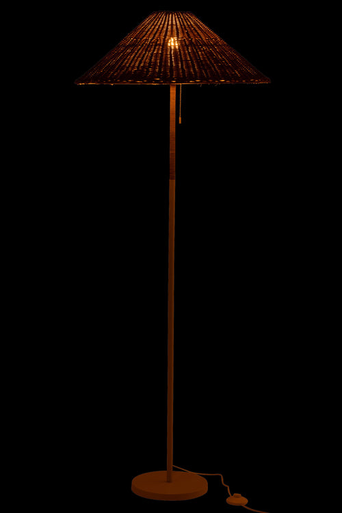 J-Line vloerlamp - metaal/rotan - wit/naturel - vtwonen shop