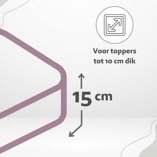 Ten Cate topper hoeslaken - 100% katoensatijn - 90x200 - paars - vtwonen shop