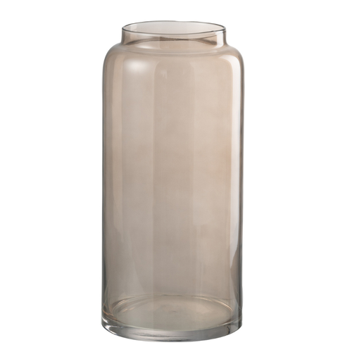 J-Line vaas Recht Lang - glas - amber - small - 40 cm hoog