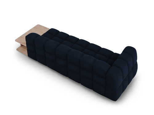 Cosmopolitan Design Rechte modulaire bank Sky 4-zits, flueel, koningsblauw - 102x297x70cm