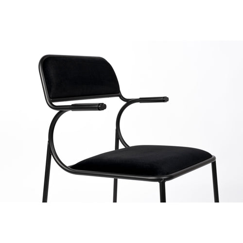 Zuiver Alba Eetkamerstoelen met armleuning Zwart/Zwart - Set van 2 - vtwonen shop