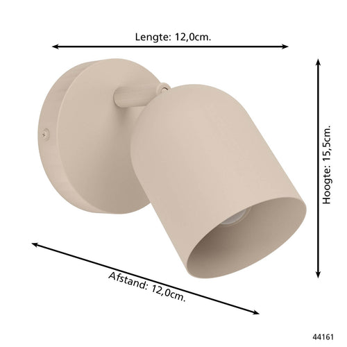 EGLO spot Tilston - 12 cm - zandkleur - vtwonen shop