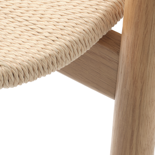 Olivine Kenza Eikenhouten Eetkamerstoel - Naturel met Rieten Zitting - vtwonen shop