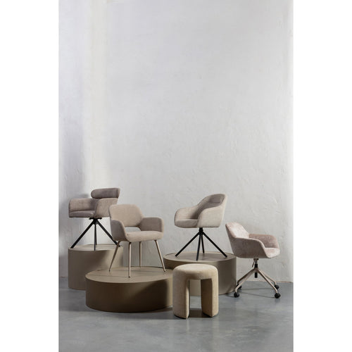 WOOOD eetkamerstoelen Grant-Jaki - Chenille - Zand - Set van 6 - vtwonen shop