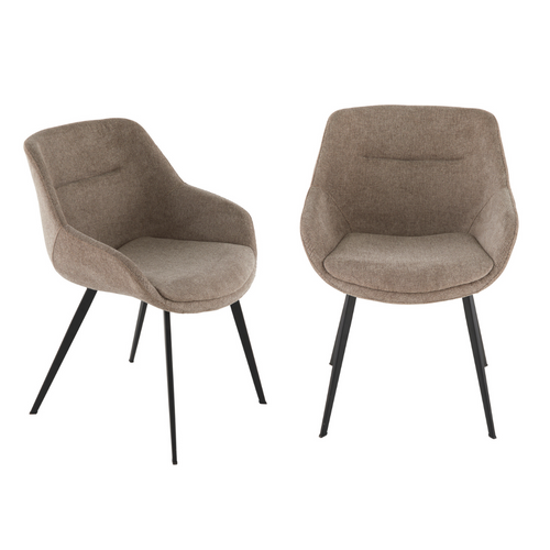 Signature - COLOMBE Set van 2 fauteuils - Beige - 58x64x79 cm