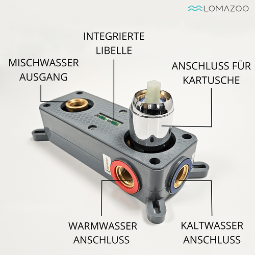 LOMAZOO inbouw wastafelkraan Kepler - muurkraan - chroom