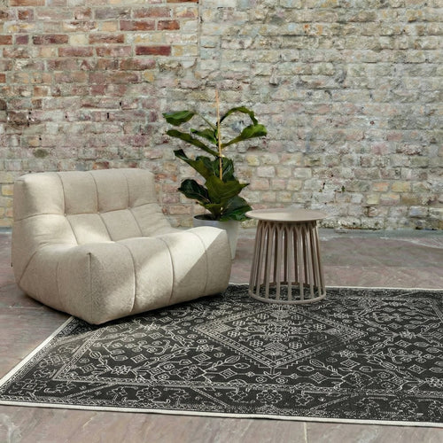 Buitenkleed Nova zwart/wit - Interieur05 - 240 x 340 cm