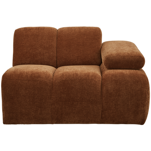 WOOOD 1-zits bank met arm rechts Mojo - Ribstof - Roest Bruin - vtwonen shop