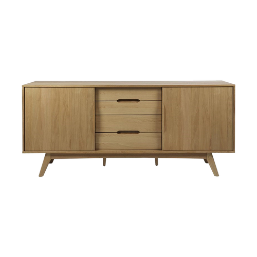 Lisomme Toby houten dressoir naturel - 180 x 44 cm - vtwonen shop