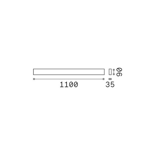 Ideal Lux DELTA 110 cm Up & Down wandlamp zwart 8x G9